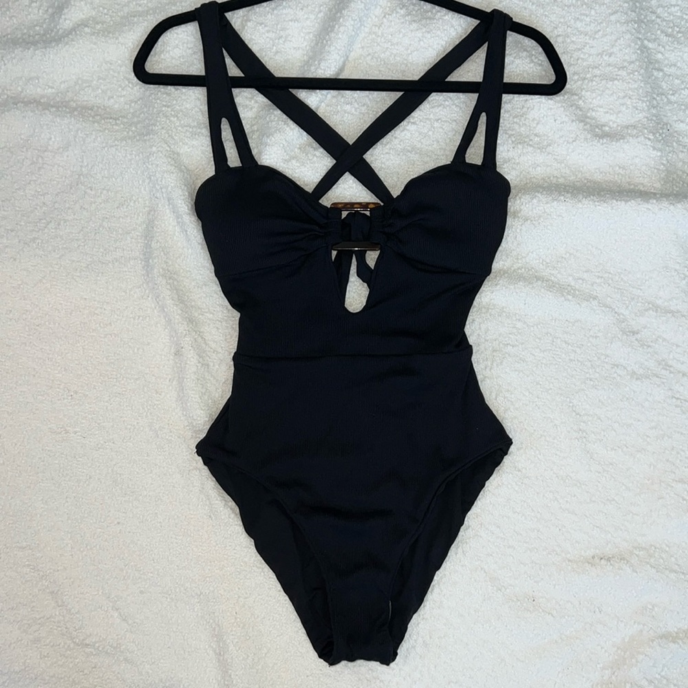 BECCA Black One Piece Swimsuit small